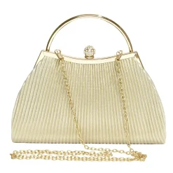 Sac à main pailleté beige 23,8x5,4xH19cm < Gifi