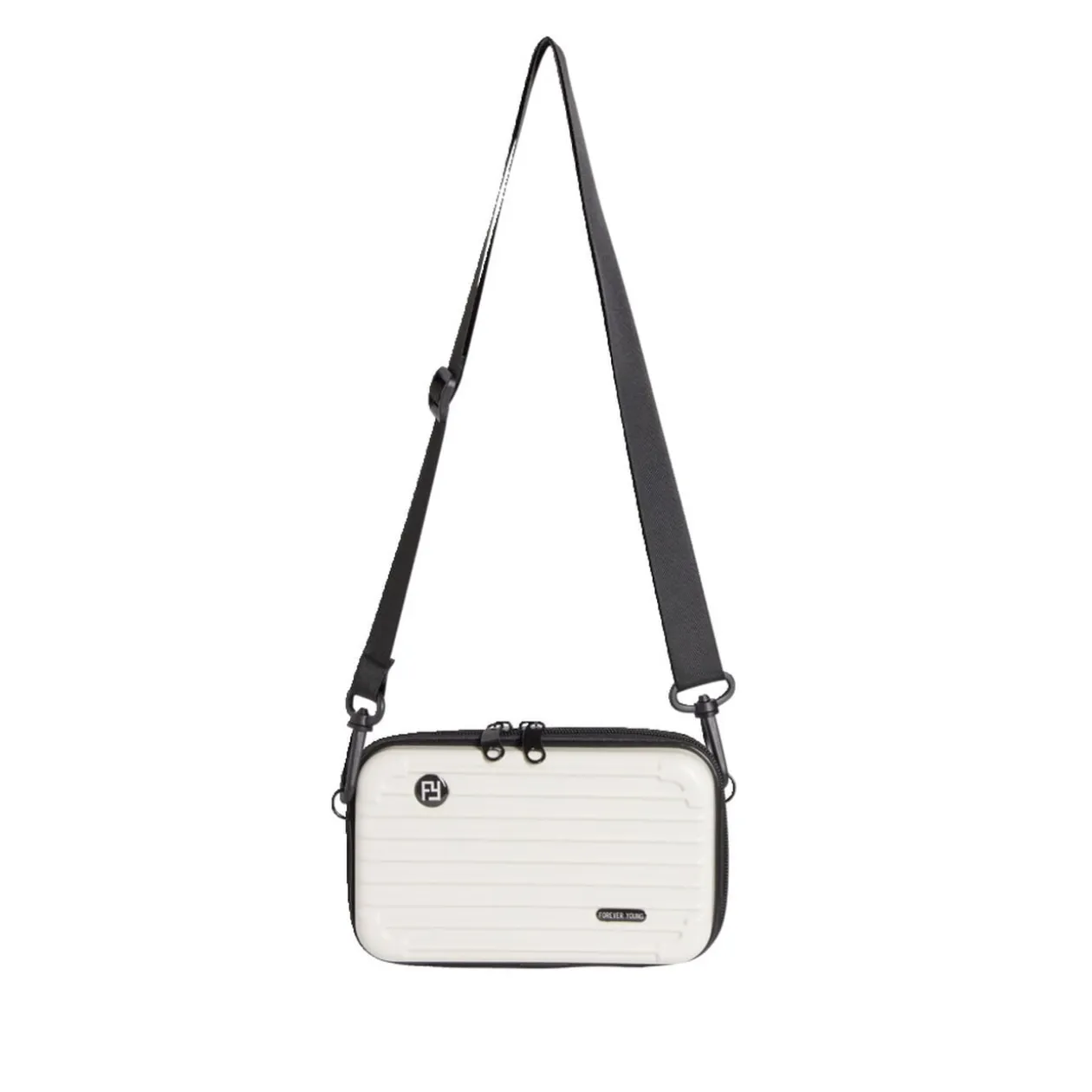 Sac à main valise avec bandoulière amovible noir 18x7xH11cm