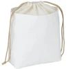 Sac à pain coton blanc avec lien à nouer 29x22xH20cm