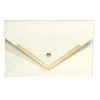 Sac pochette femme feutrine effet croco 25x16cm - 2 modèles noir ou ou blanc