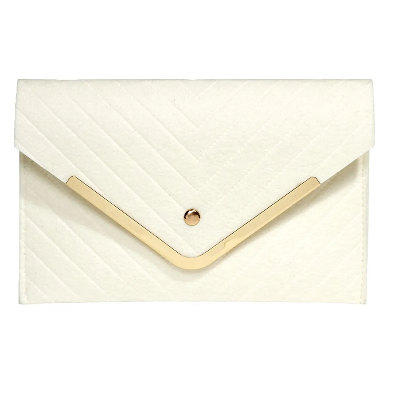 Sac pochette femme feutrine effet croco 25x16cm - 2 modèles noir ou ou blanc
