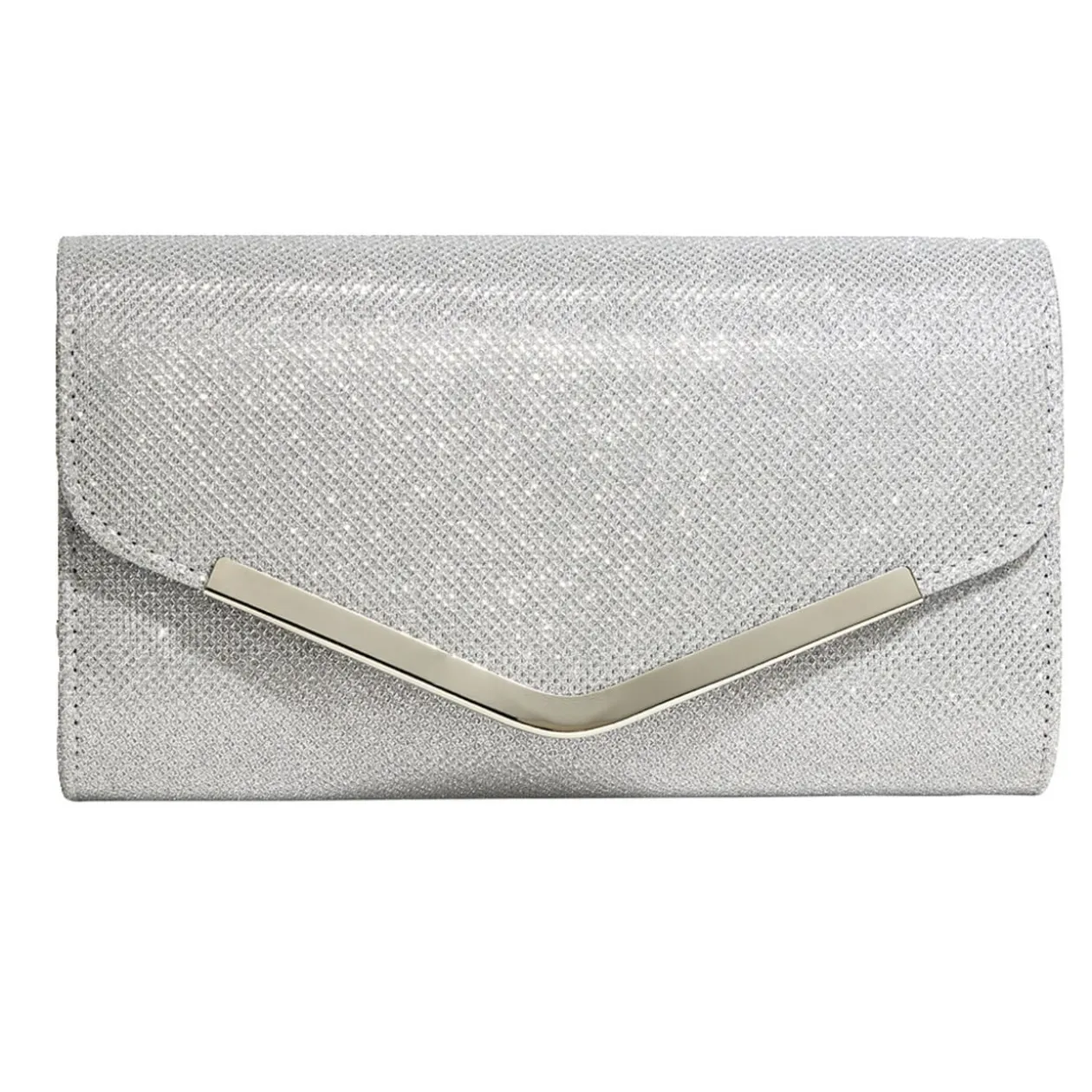 Sac pochette femme strass avec bandoulière chaîne amovible - 2 modèles noir ou doré