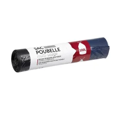 Sac poubelle 100 litres à lien coullissant bleu nuit x10 < Gifi Discount