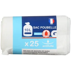 Sac poubelle salle de bain lien détachable 10L x25 < Gifi Sale