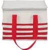 Sac à repas isotherme rouge et blanc L.28xl.18xH.21 cm