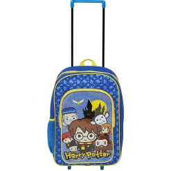 Sac à roulettes enfant Harry Potter bleu et jaune H41cm