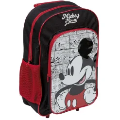 Sac à roulettes enfant Mickey Mouse rouge et noir H41cm