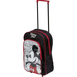 Sac à roulettes enfant Mickey Mouse rouge et noir H41cm