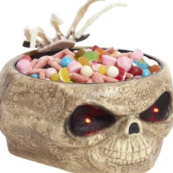 Saladier à bonbons Halloween squelette animé lumineux sonore < Gifi Discount