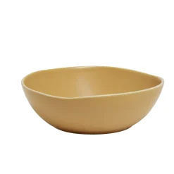 Saladier en faïence jaune Ø25xH8cm