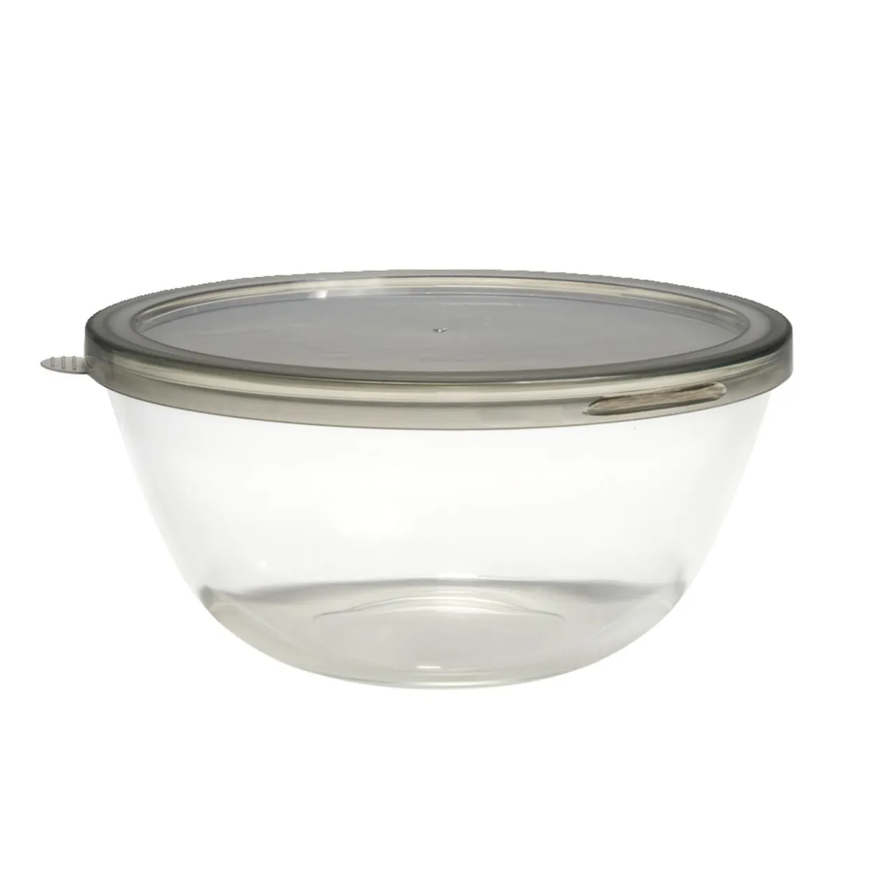 Saladier en verre 2,5L avec couvercle en plastique
