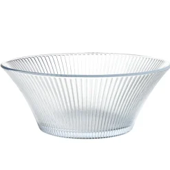 Saladier en verre strié vert Ø22xH8,8cm < Gifi Online