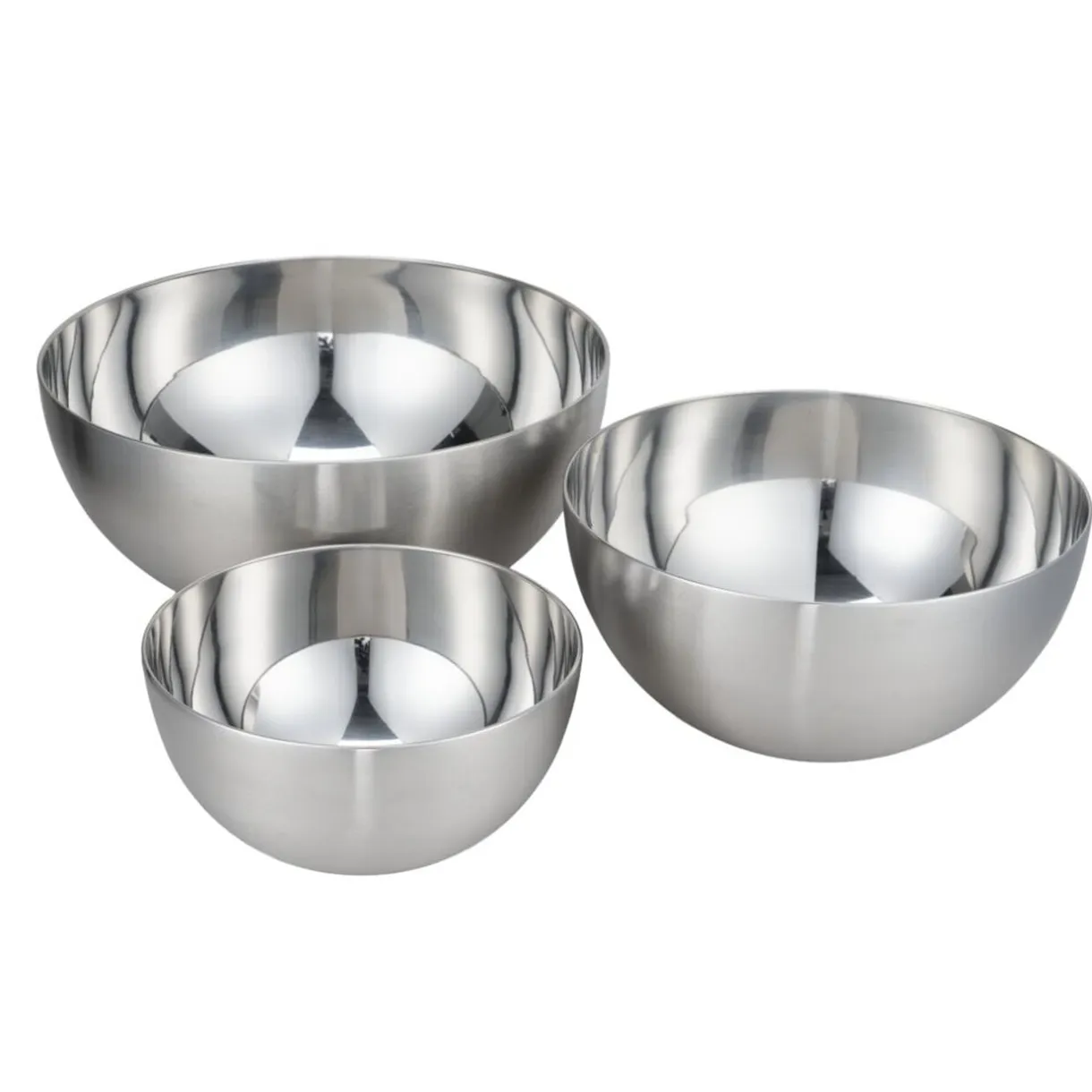 Saladier x3 inox Ø18/23/28,5xH13cm < Gifi Best