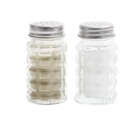 Salière et poivrière de table en verre et inox 50ml < Gifi Outlet