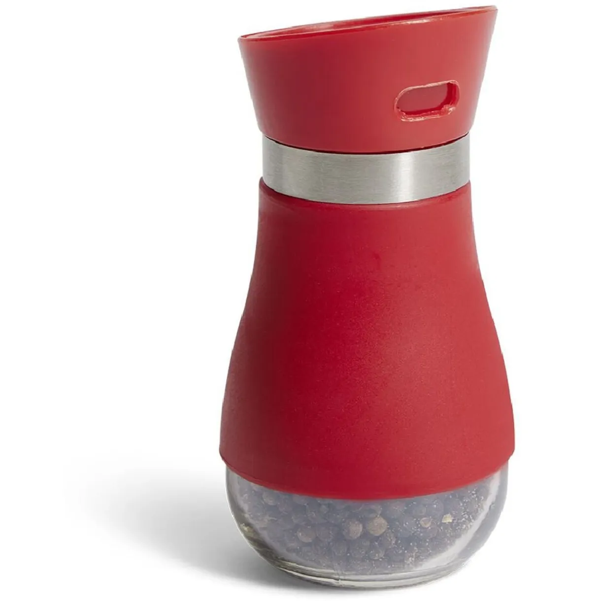 Salière et poivrière 130ml verre et plastique rouge < Gifi Clearance