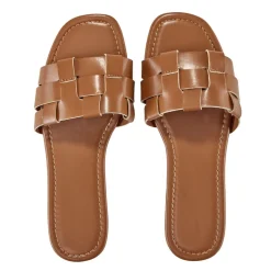 Sandales femme carrées simili marron 39/40