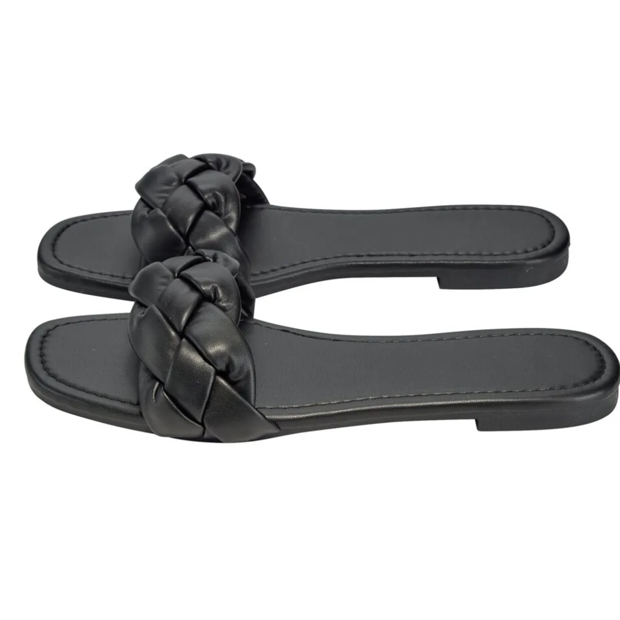 Sandales femme tressées simili noir 39/40 < Gifi Sale