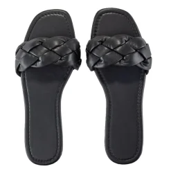 Sandales femme tressées simili noir 39/40 < Gifi Sale