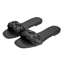 Sandales femme tressées simili noir 39/40 < Gifi Sale