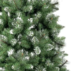 Sapin artificiel effet enneigé pied en bois 698 branches Ø95xH210cm