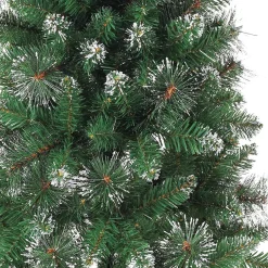 Sapin artificiel effet enneigé pied en bois 502 branches Ø86xH180cm < Gifi Discount