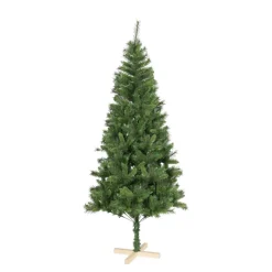 Sapin artificiel vert pied en bois 730 branches Ø108xH210cm