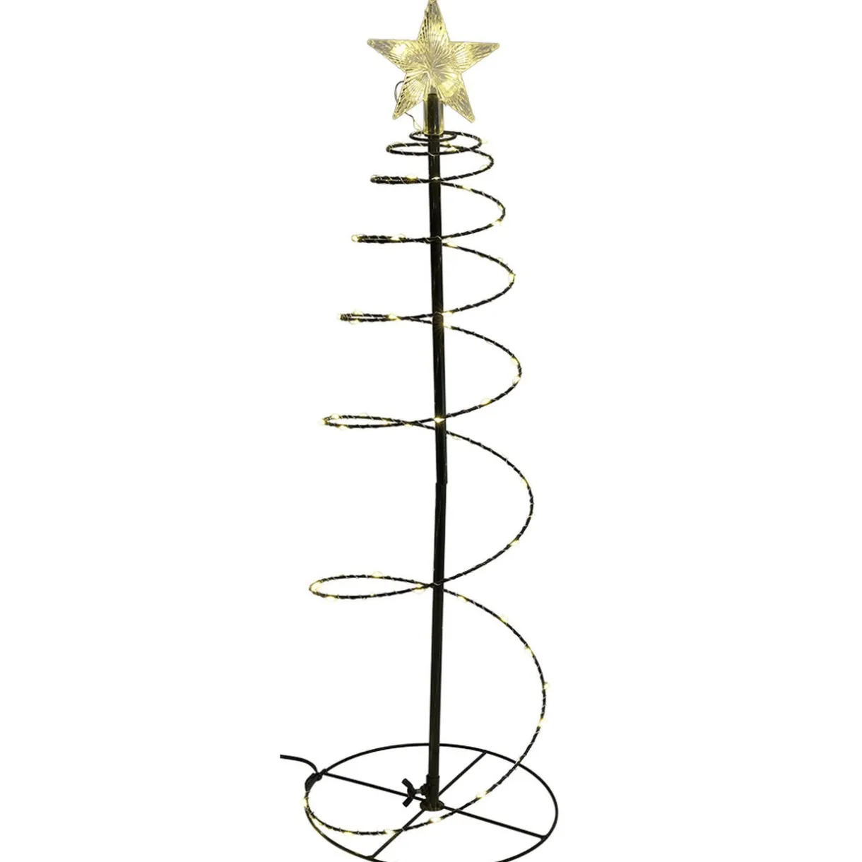Sapin conique en métal lumineux blanc chaud < Gifi Hot