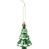 Sapin déco à suspendre vert brillant et blanc neige Ø5xH8cm < Gifi Clearance