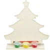 Sapin à decorer en bois avec peinture