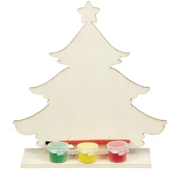 Sapin à decorer en bois avec peinture