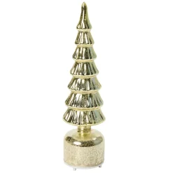 Sapin de Noël animé à poser LED en verre Ø9xH36cm