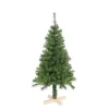Sapin de Noël artificiel pied bois H120 cm 228 branches vert < Gifi Clearance