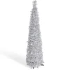 Sapin de Noël artificiel POP UP argenté Ø30xH120cm < Gifi Discount