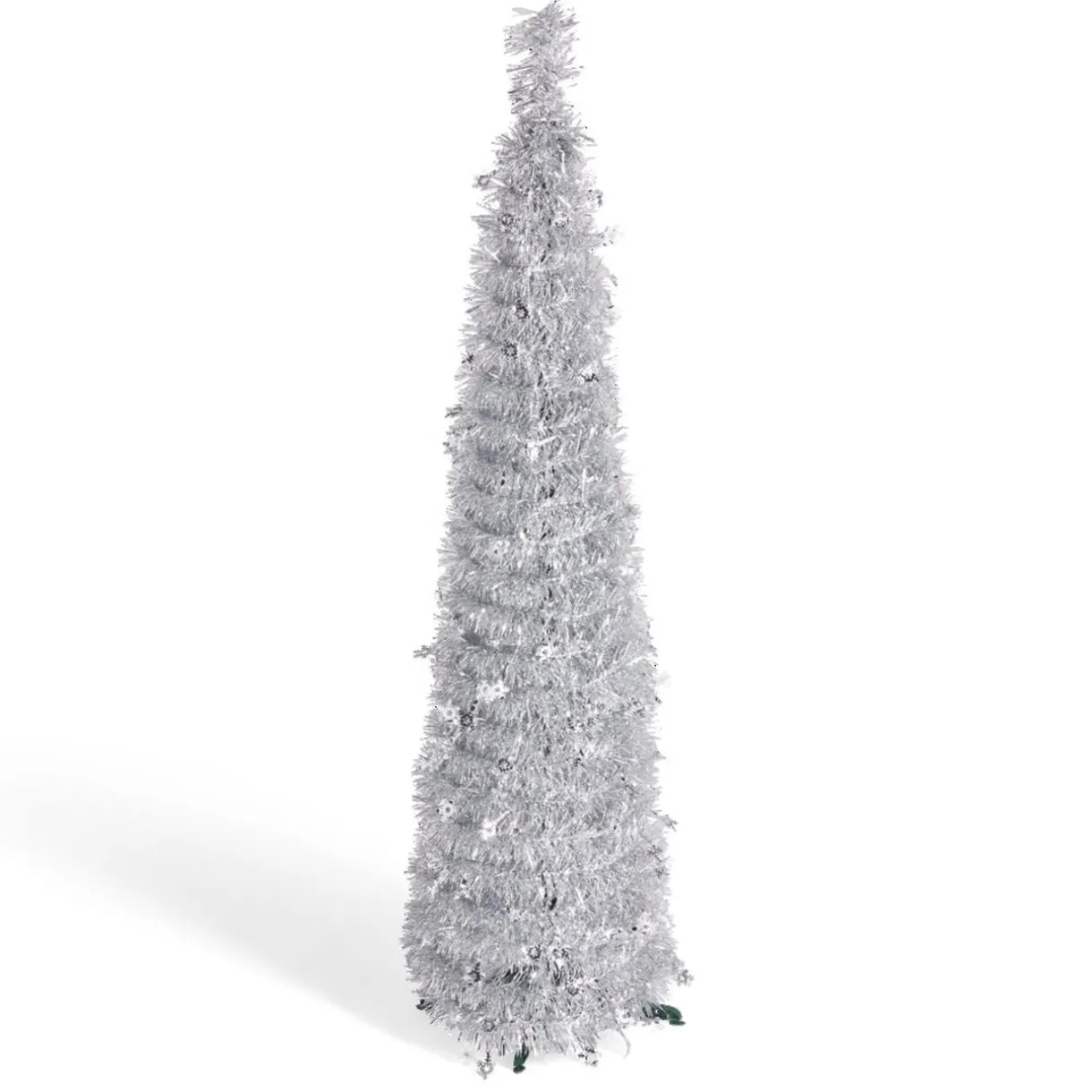 Sapin de Noël artificiel POP UP argenté Ø30xH120cm < Gifi Discount