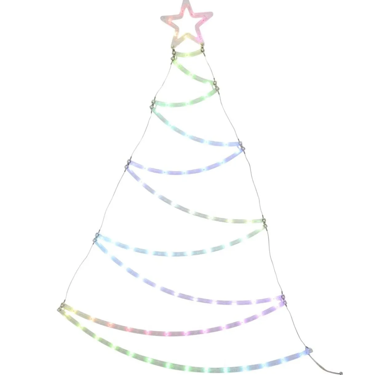 Sapin de Noël lumineux 80LED effet gouttes d'eau multicolore H87cm < Gifi Sale