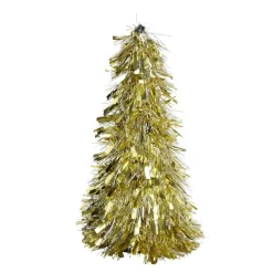 Sapin de Noël mini à poser aspect guirlande scintillante Ø18xH33cm (4 modèles)