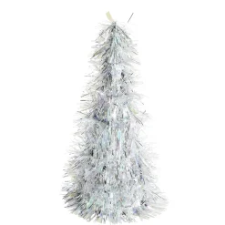 Sapin de Noël mini à poser aspect guirlande scintillante Ø18xH33cm (4 modèles)