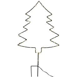 Sapin de Noël à planter x2 lumineux 130LED métal H55cm < Gifi New