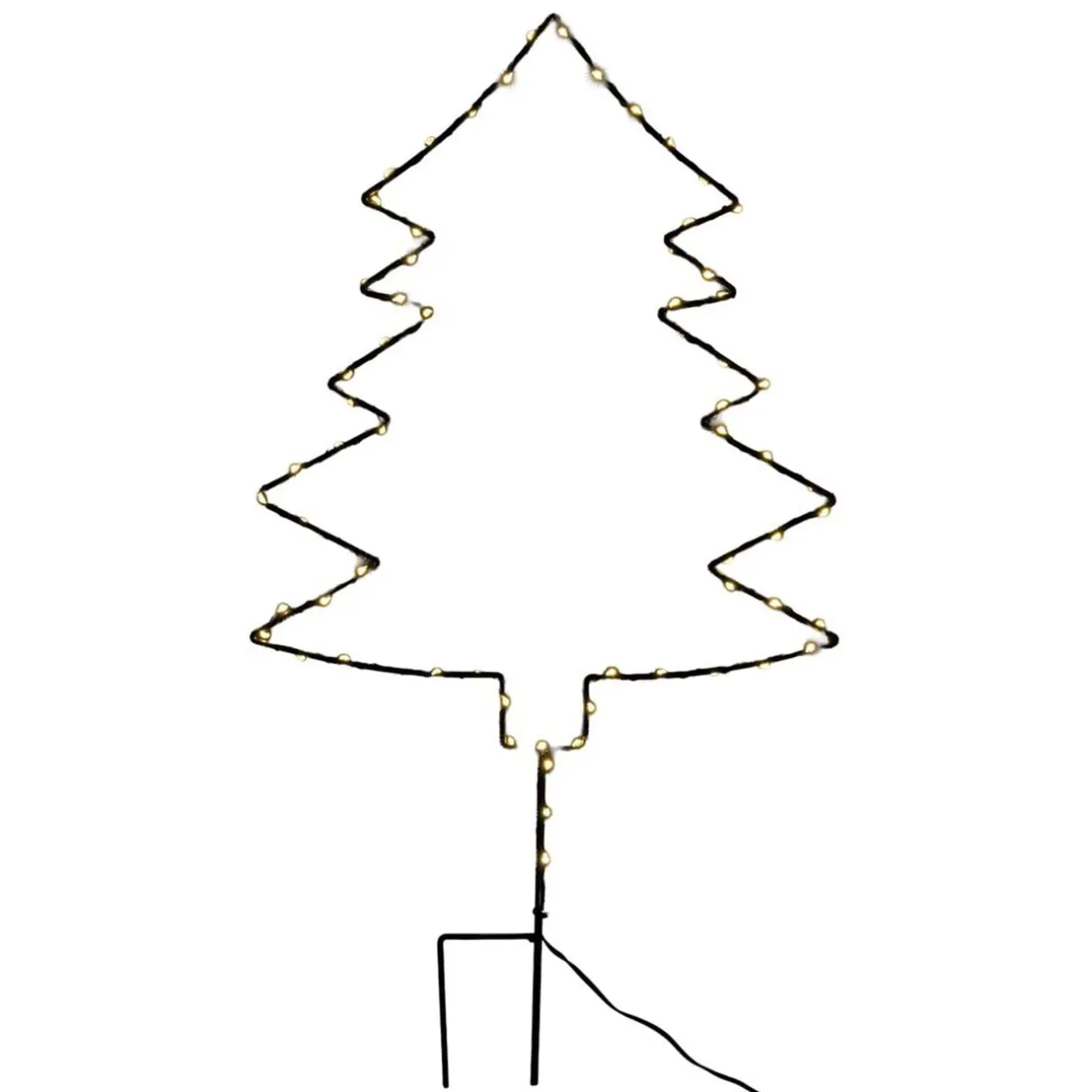 Sapin de Noël à planter x2 lumineux 130LED métal H55cm < Gifi New