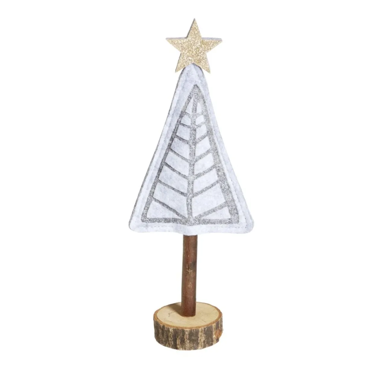 Sapin feutrine et bois à poser H27cm < Gifi Online