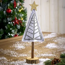 Sapin feutrine et bois à poser H27cm < Gifi Online