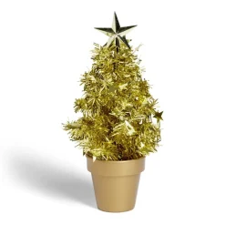 Sapin guirlande en pot à poser Ø11,5xH20cm - (3 coloris)