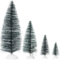 Sapin vert accessoires village de Noël x21