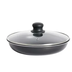 Sauteuse tous feux dont induction sans manche aluminium noir Ø25xH6,5cm
