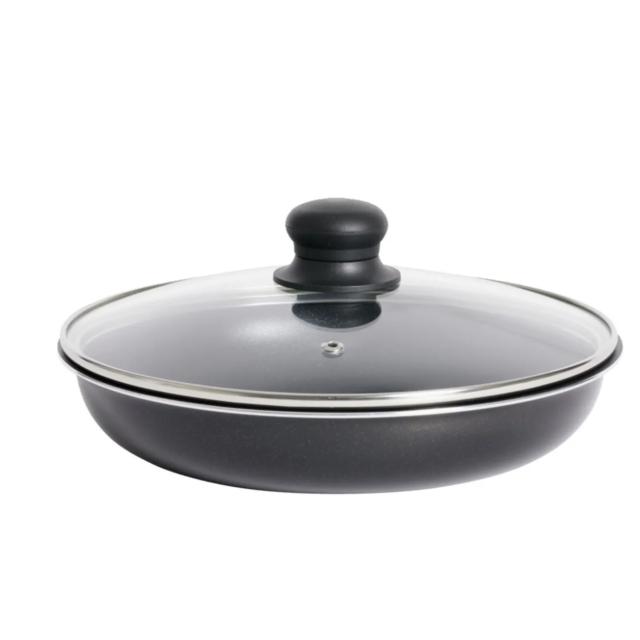 Sauteuse tous feux dont induction sans manche aluminium noir Ø25xH6,5cm