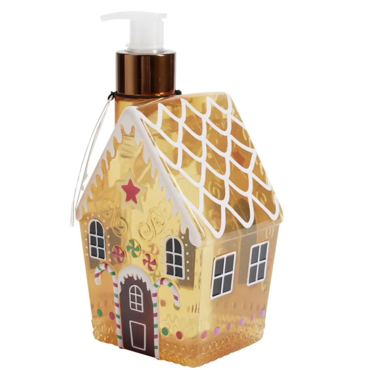 Savon mains liquide flacon forme maison senteur pain d'épices 500ml