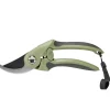 Sécateur de jardin acier carbone vert et gris