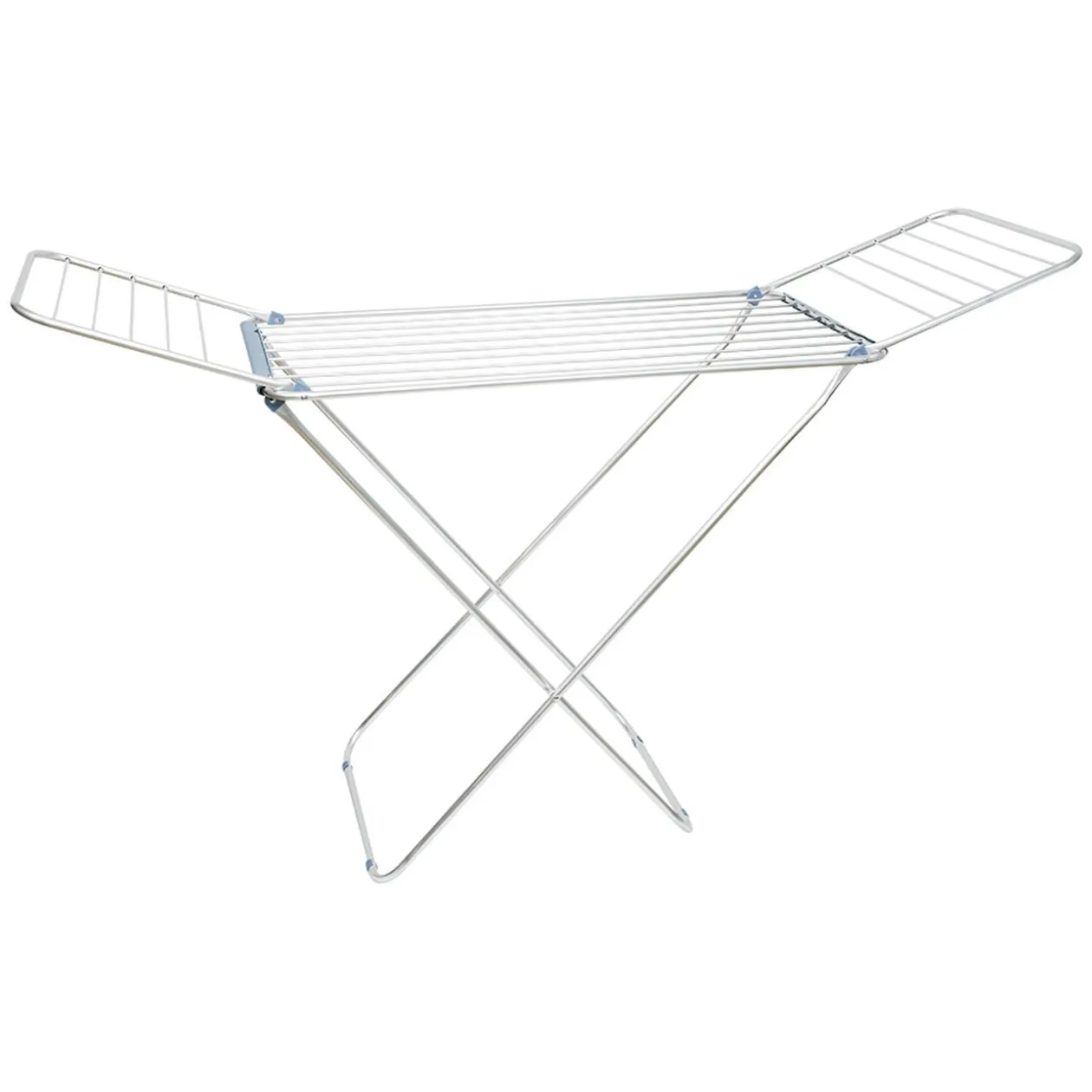 Séchoir à linge horizontal étendoir avec rabats aluminium noir