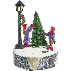 Scène village de Noël avec lanterne lumineuse < Gifi Outlet