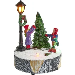 Scène village de Noël avec lanterne lumineuse < Gifi Outlet